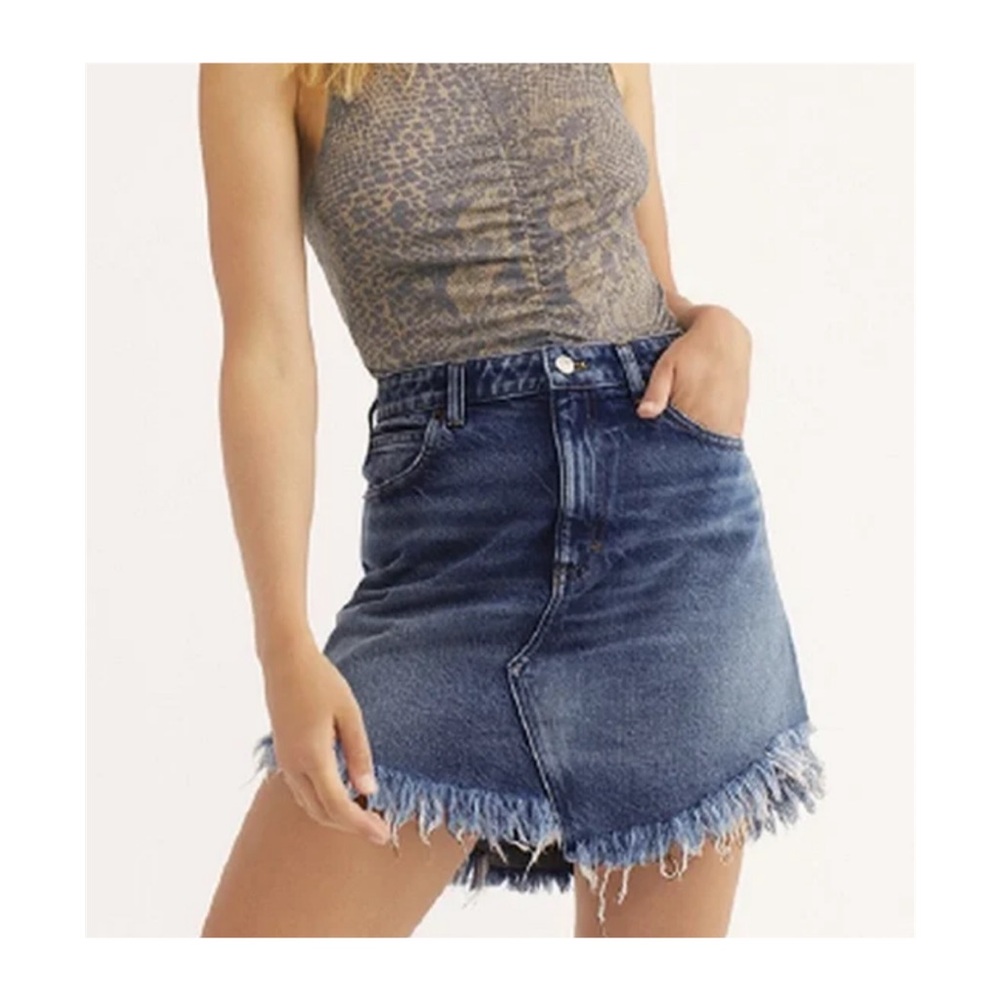 We the Free Bailey Denim Mini Skirt (Dark Wash — 31)